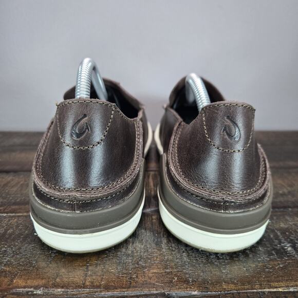 NEW Olukai Kakaha Mens Size 11 Slip On Shoes Leather Loaferes Brown Casual main image 10